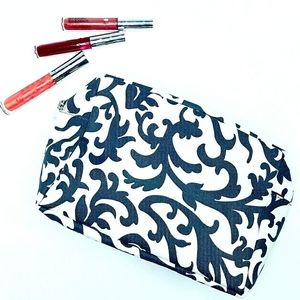 Large Damask Makeup Bag